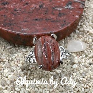 Alquimia Silver and Red Stone Ring